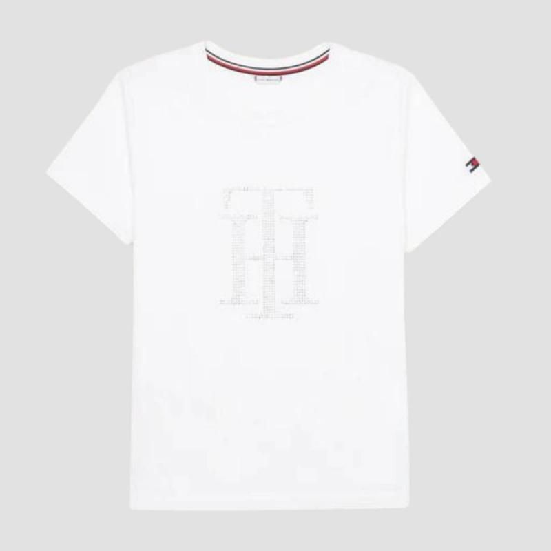 TOMMY HILFIGER TH Strass T-shirt th optic